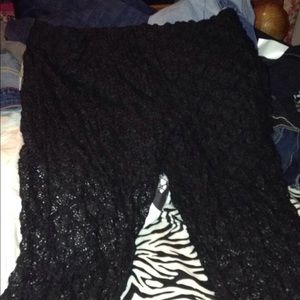 Black Full Lace Pants